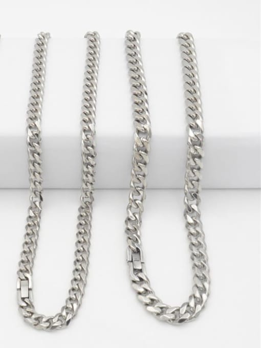 Ke Hong Titanium Steel Geometric  Chain Vintage Link Bracelet 4