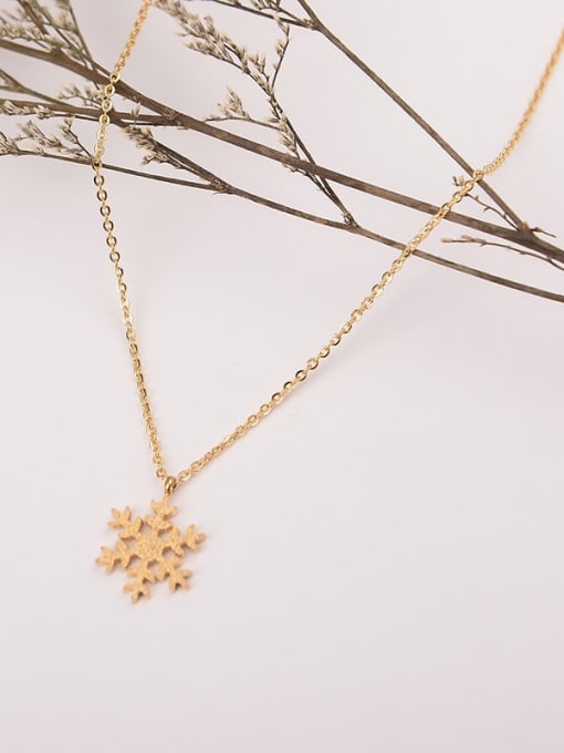 Ke Hong Titanium snowflakeLocket Minimalist  necklace 0