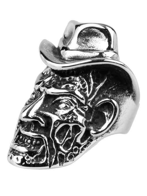Mr.High Titanium Face  Skull Vintage Band Ring 1