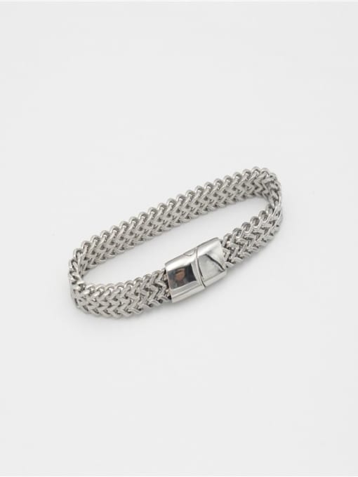 Ke Hong Titanium Steel Geometric Chain Hip Hop Link Bracelet 3