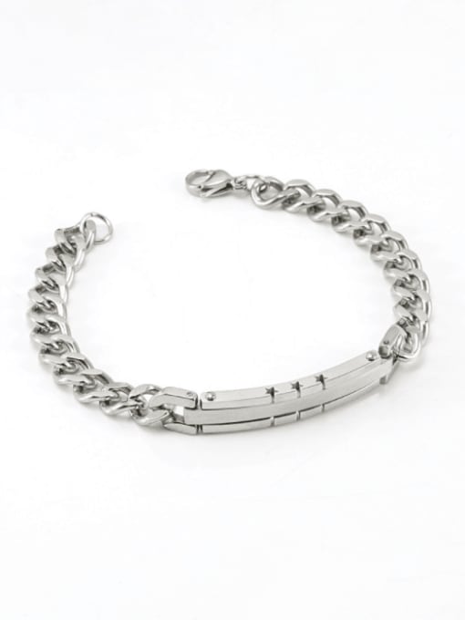 steel Titanium Steel Geometric Hip Hop Link Bracelet