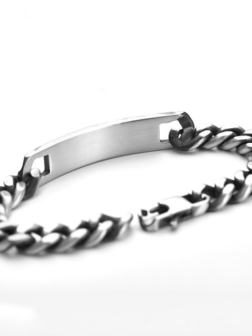 Ke Hong Titanium geometry Minimalist Link Bracelet 4