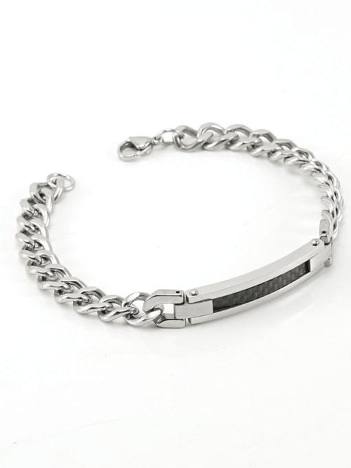ZXIN Titanium Steel Geometric Hip Hop Link Bracelet 0