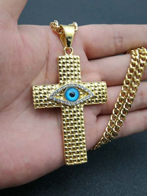 HI HOP Titanium Religious Minimalist Necklace For Men 3