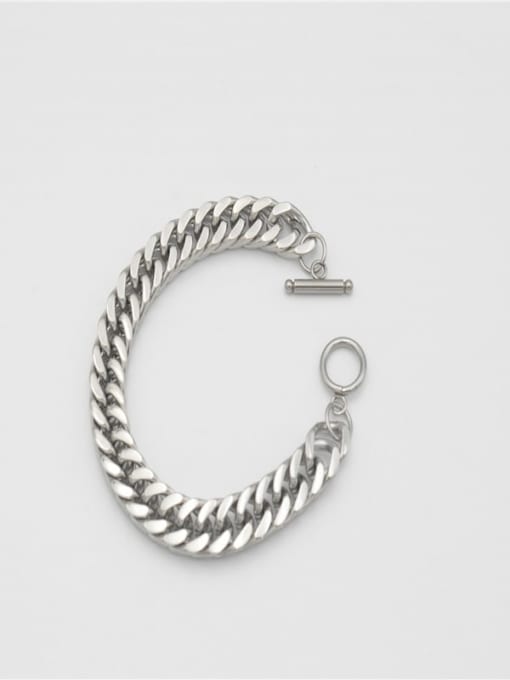Ke Hong Titanium Steel Geometric Hip Hop Link Bracelet 2