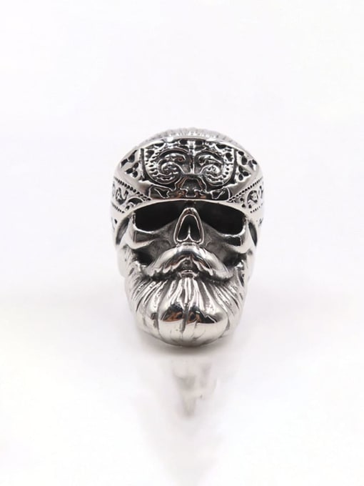 Mr.High Stainless steel Skull Vintage Band Ring 0
