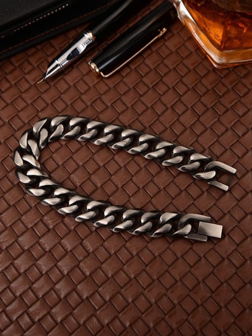 Ke Hong Titanium Smooth Minimalist Link Bracelet 2