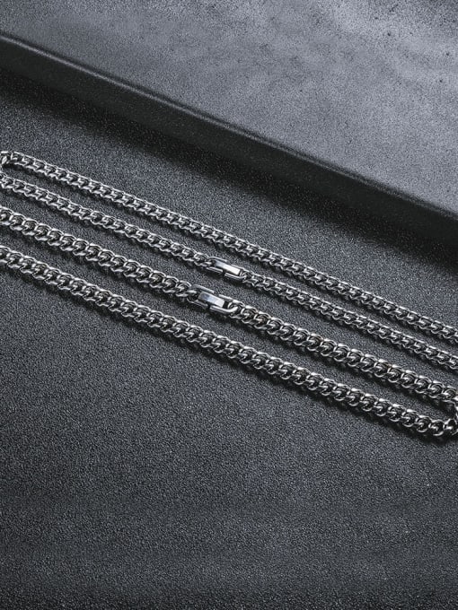 WOLF Titanium Steel Geometric Minimalist Necklace 2