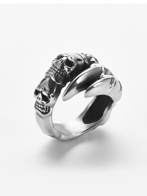 Ke Hong Titanium Skull Vintage Mens Ring 2