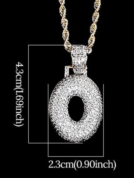 O 24In 61cm twist chain t20i15 t20a02 Brass Cubic Zirconia Message Hip Hop Necklace
