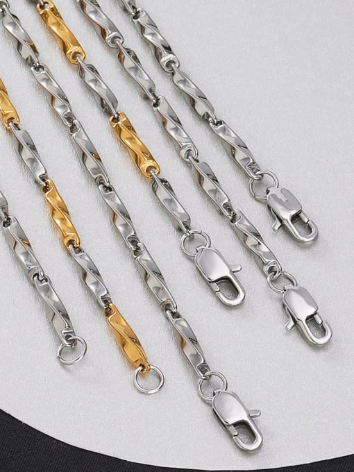 WOLF Stainless steel Newline Minimalist Link Necklace 2