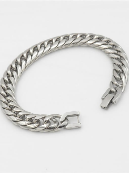 Ke Hong Titanium Steel Hollow Geometric  Chain Vintage Link Bracelet 4