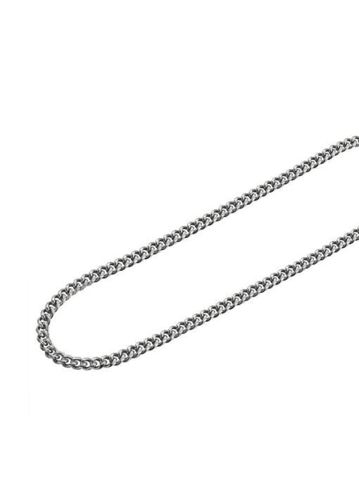 Steel color (6mm*45cm)* Titanium Steel Geometric Minimalist Necklace