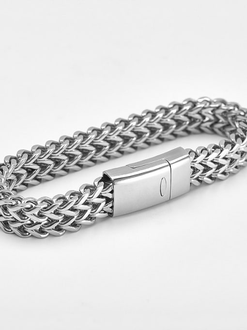 19cm steel color Titanium Minimalist Link Bracelet