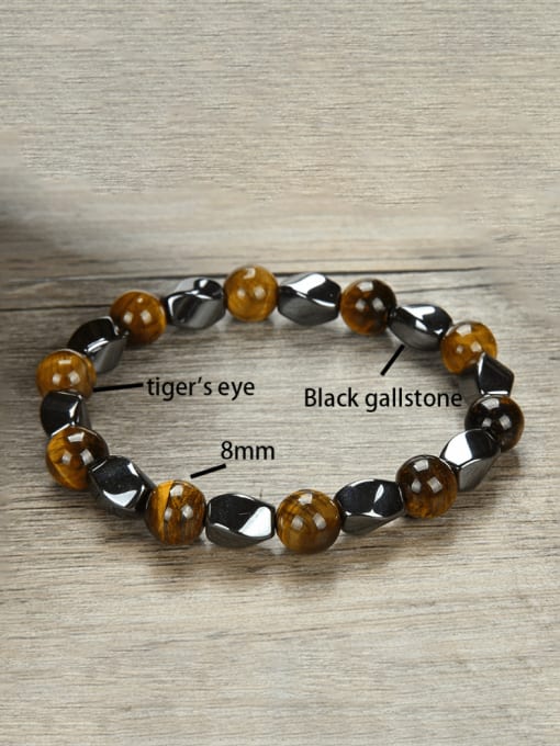 JZ Men's bead Natural Stone Hip Hop Beaded Bracelet 2