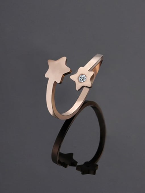 Ke Hong Titanium Star Minimalist Band Ring 3