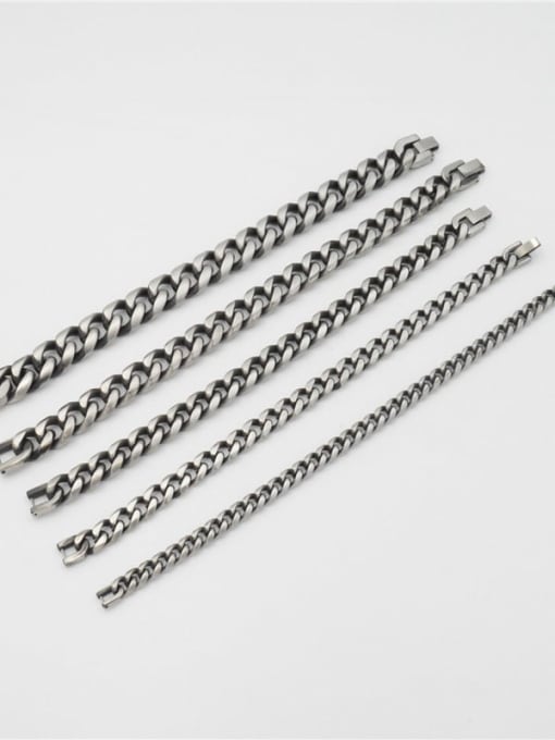 Ke Hong Titanium Steel Hollow Geometric  Chain Vintage Link Bracelet 0