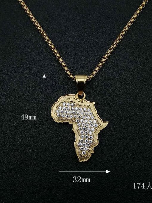 Large 174 Necklace Titanium Rhinestone Irregular Hip Hop Necklace For Men