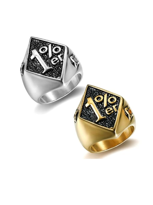 Mr.Leo Stainless steel digital Triangle Vintage Band Ring