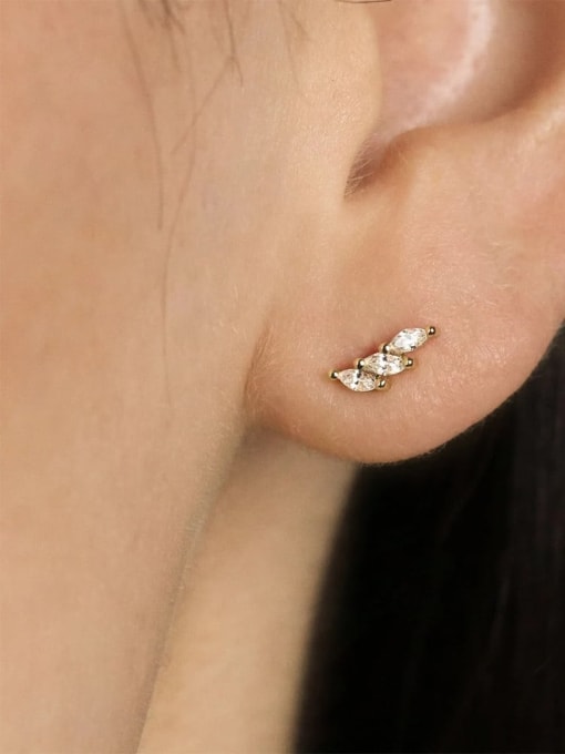YUANFAN 925 Sterling Silver Geometric Stud Earring 1