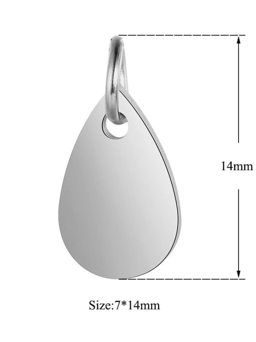 FTime Stainless steel Water Drop Charm Height : 7 mm , Width: 14 mm 1