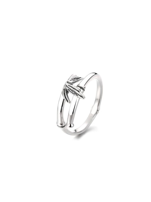 TAIS 925 Sterling Silver Leaf Vintage Band Ring 0
