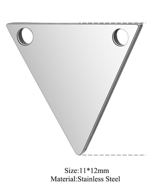 FTime Stainless steel Triangle Charm Height : 11 mm , Width: 12 mm 1
