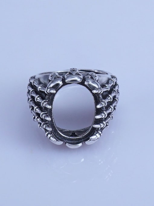 Supply 925 Sterling Silver Geometric Ring Setting Stone size: 13*17mm 0
