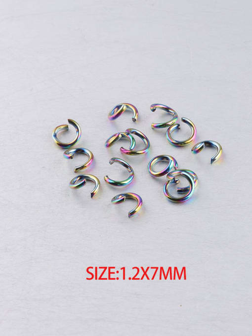 Rainbow color 100pcs Stainless steel open ring single ring accessories