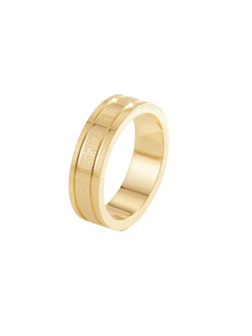 Romantic digital gold ring Titanium Steel Geometric Minimalist Band Ring