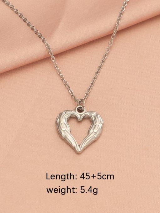 Steel Large LT001MP696 Stainless steel Heart Minimalist Necklace