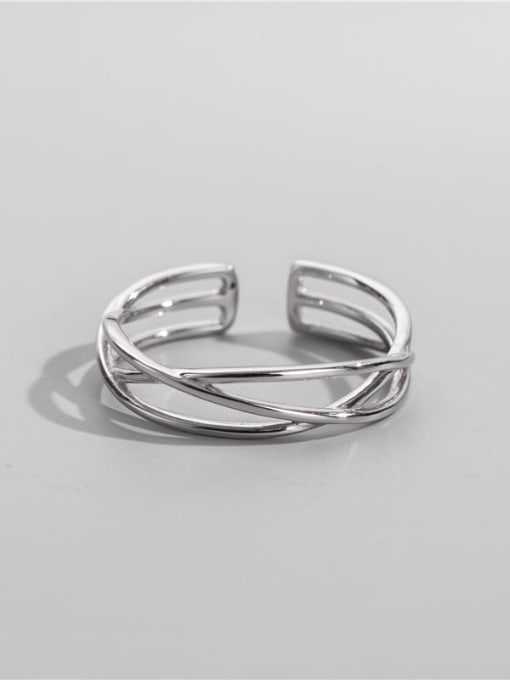 ARTTI 925 Sterling Silver Geometric Vintage Stackable Ring