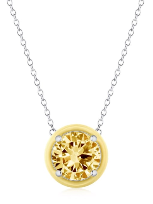 STL-Silver Jewelry 925 Sterling Silver Cubic Zirconia Enamel Heart Minimalist Necklace 4
