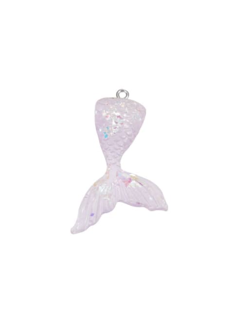 Color 13 Stainless steel Resin Cute Wind  Fish Tail Pendant