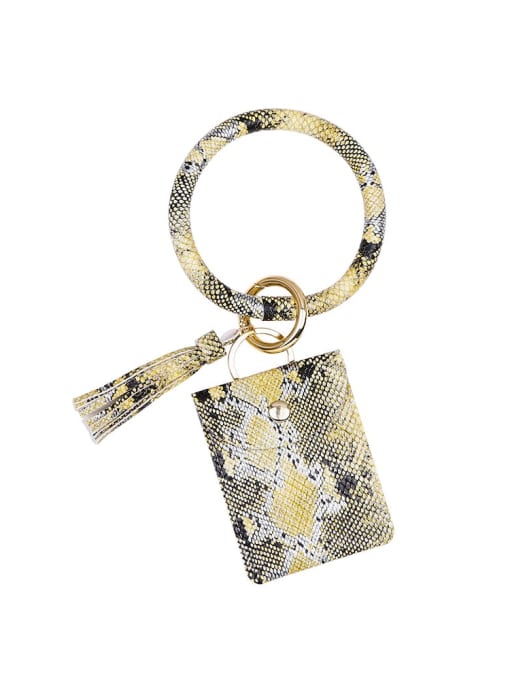 K68170 Alloy Leather Serpentine Coin Purse Hand ring/Key Chain