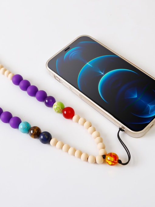 N80001 Bead Silicone Trend Beaded  Hand-Woven Mobile Phone Straps/Necklace