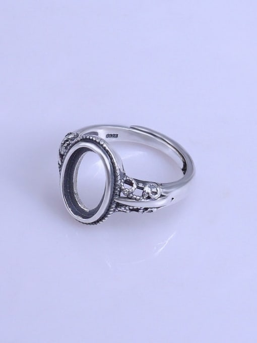 Supply 925 Sterling Silver Geometric Ring Setting Stone size: 8*12mm 1