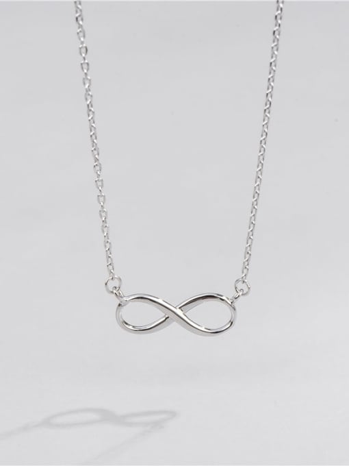 Figure 8 Necklace 925 Sterling Silver Number Minimalist Necklace