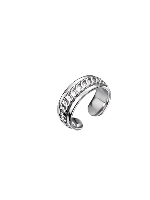 PNJ-Silver 925 Sterling Silver Geometric Trend Band Ring