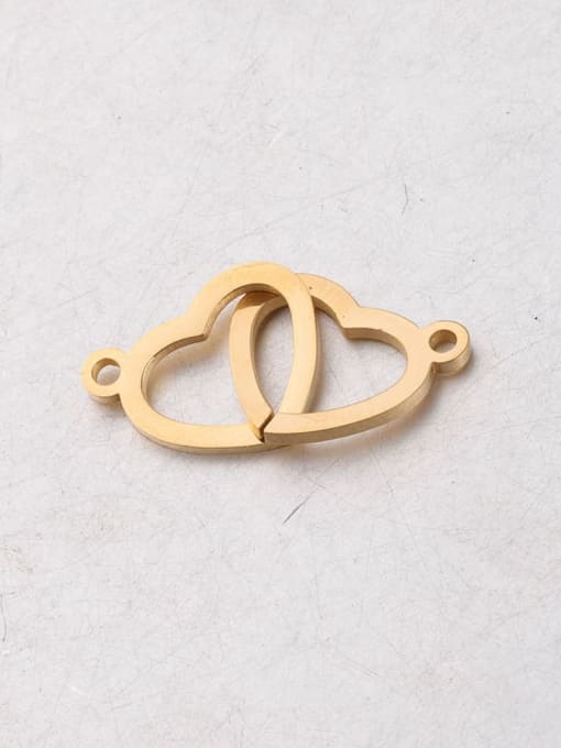 golden Stainless steel Heart Minimalist Connectors