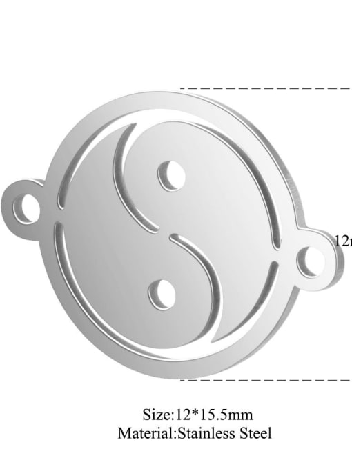 XT533S Stainless steel Charm Height : 12 mm , Width: 15.5 mm