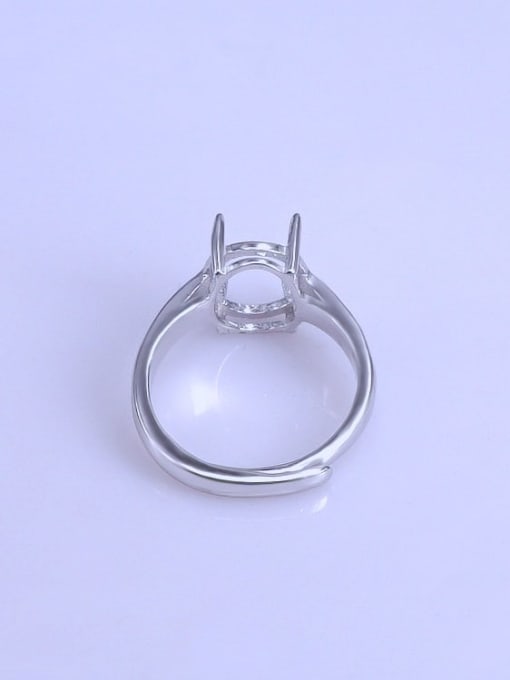 Supply 925 Sterling Silver 18K White Gold Plated Oval Ring Setting Stone size: 9*11mm 1