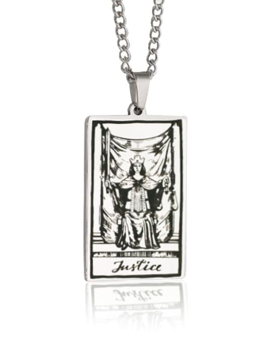 Steel Justice's Tarot hip hop stainless steel titanium steel necklace