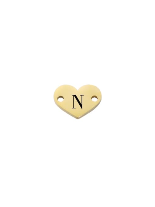 N Stainless Steel Laser Lettering  Heart  Diy Jewelry Accessories
