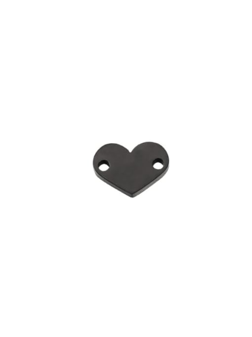 black Stainless steel Heart Minimalist Connectors