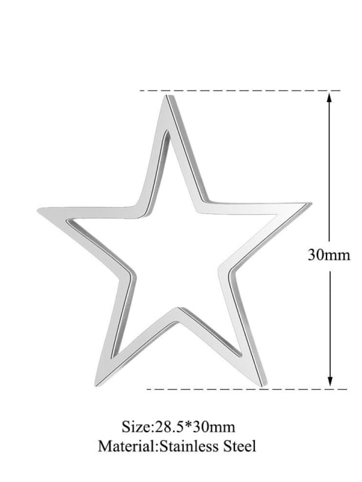 28.5*30mm Stainless steel Star Charm