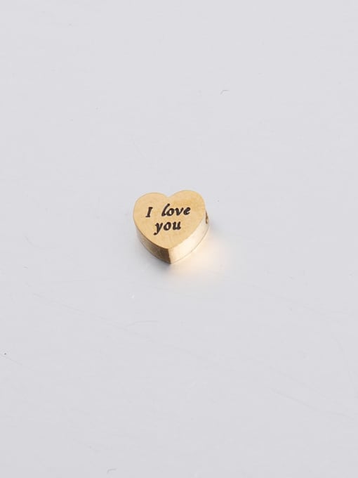 golden Stainless steel mirror I love you lettering love beads