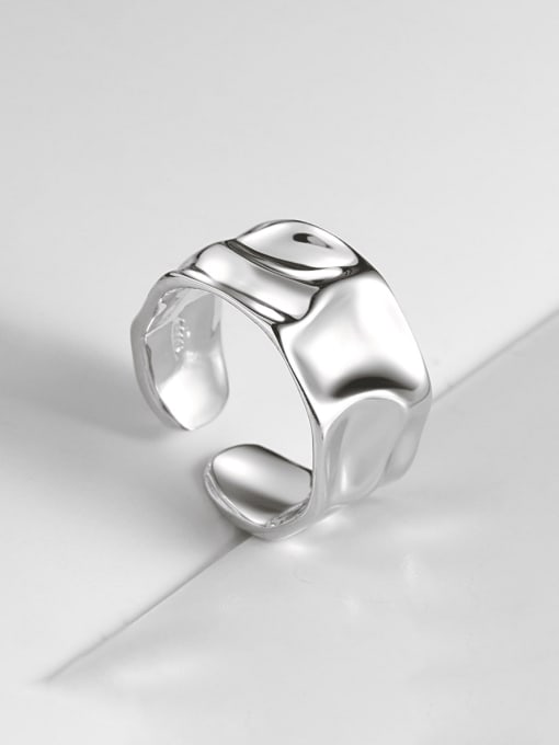 PNJ-Silver 925 Sterling Silver Geometric Minimalist Band Ring 3