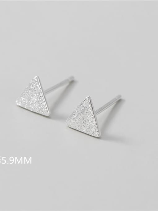 Triangle 5.9mm 925 Sterling Silver Geometric Minimalist Stud Earring