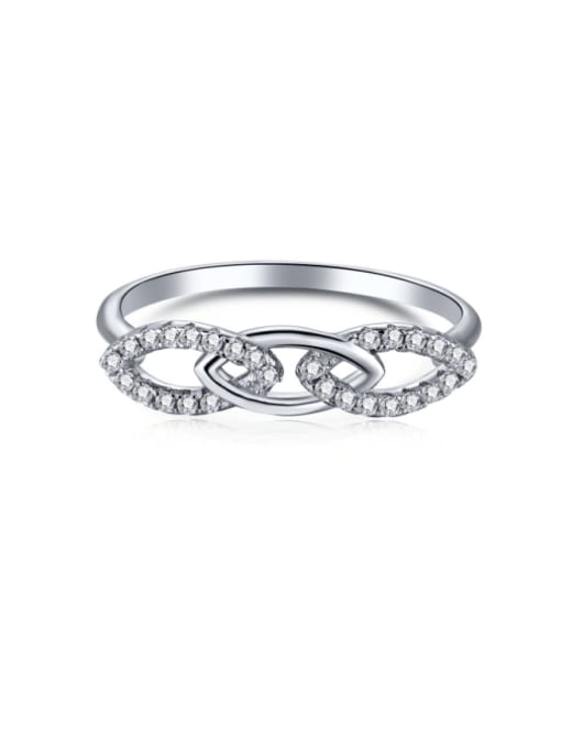 STL-Silver Jewelry 925 Sterling Silver Cubic Zirconia Geometric Minimalist Band Ring 3
